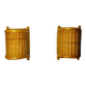 Pair of rattan sconces, France, 1960