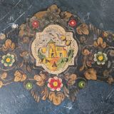 Set of a painted table with its 5 chairs