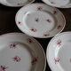 Lot 5 plates Plates Red Flowers Moulin des Loups Richard