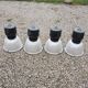 4 old metal workshop pendant lights