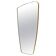 Mid-Century Irregular Shape Mirror with Hammered Brass Frame