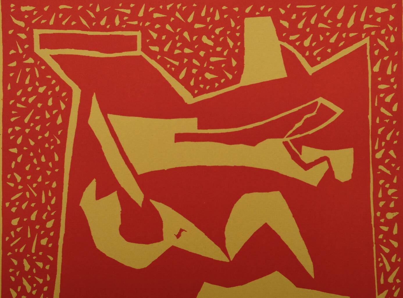 Alberto magnelli: abstract composition - original engraving