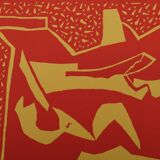 Alberto magnelli: abstract composition - original engraving