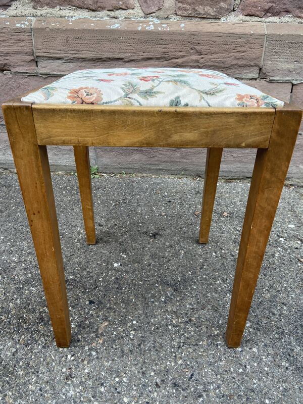 Tabouret style Louis XVI tapisserie vintage