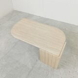 Vintage travertine coffee table, 1970s