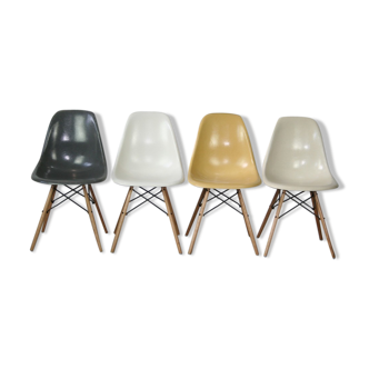 4 chairs DSW by Charles et Ray Eames pour Herman Miller