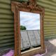 Large old louis XVI style mirror / golden stucco 73x97cm