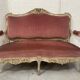 Louis XV style bench in lacquered and gilded beech, 20th century