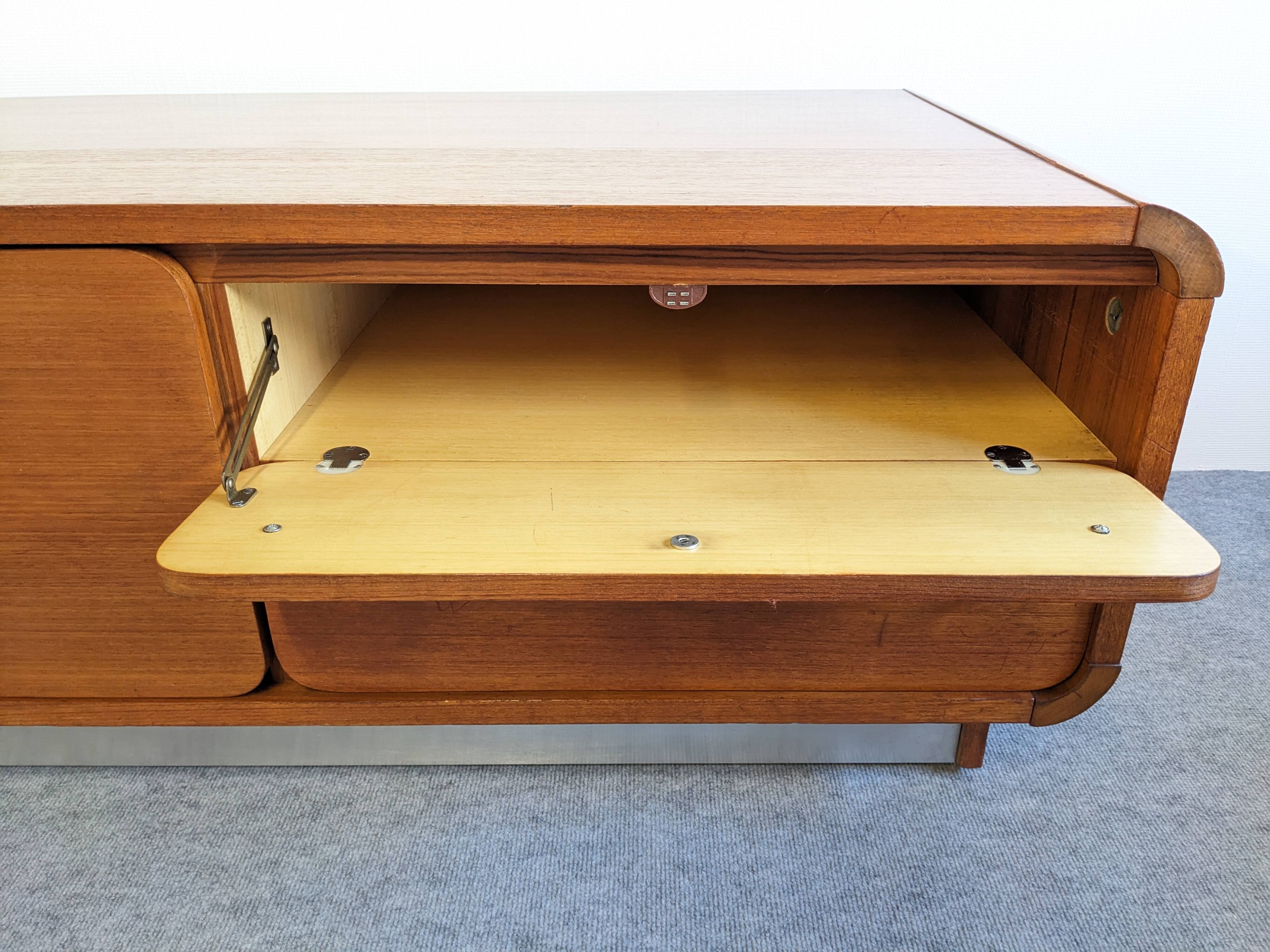 Low Space Age teak sideboard from the 60s/70s