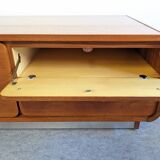 Low Space Age teak sideboard from the 60s/70s