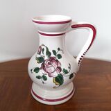 Vintage earthenware vase with floral decoration, Strasbourg