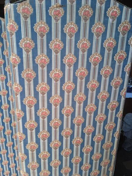 7-leaf fabric screen, early 20th century
