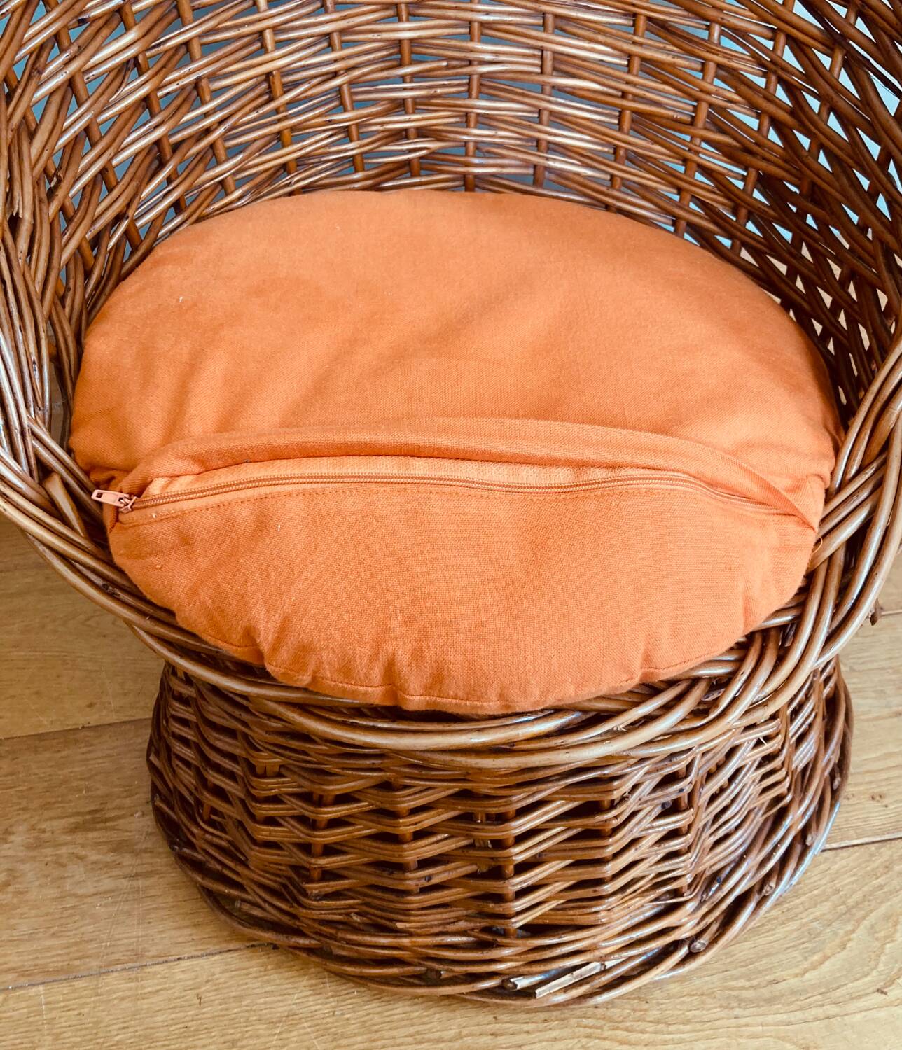 Vintage rattan / wicker armchair for children, 1970s