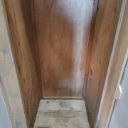 Wooden changing rooms