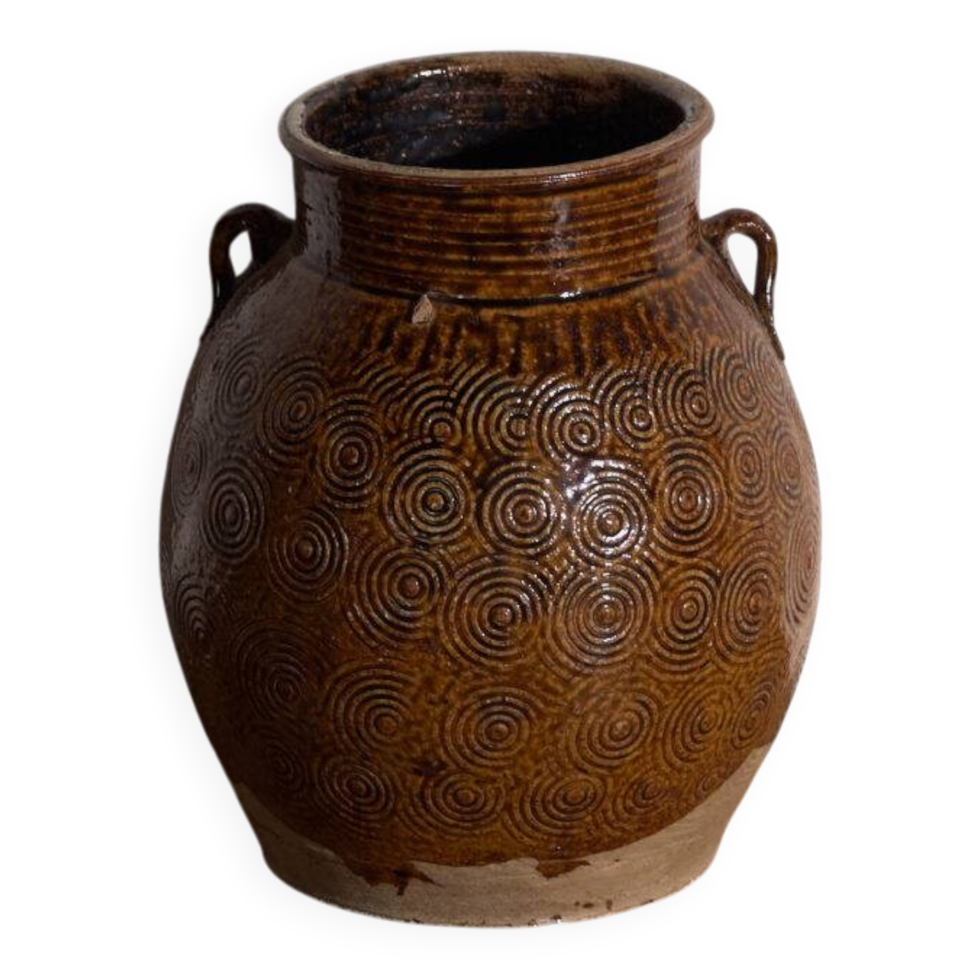 Ancient Chinese glazed stoneware vase – China, circa 1900