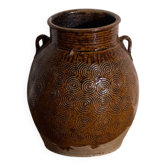 Ancient Chinese glazed stoneware vase – China, circa 1900