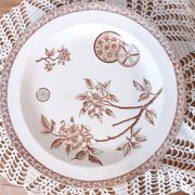 Large hollow iron earth dish daisy decor
