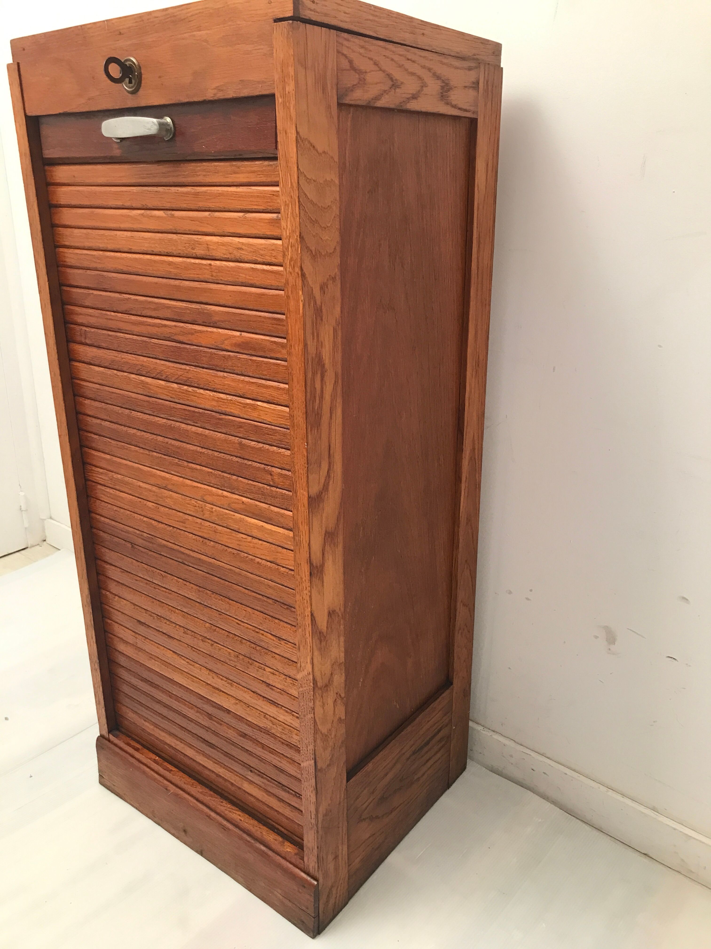 Meuble classeur à rideaux année 50-60