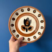 Lot of vintage Boch La Louviere soup plates from 1970, Kimono model - ann