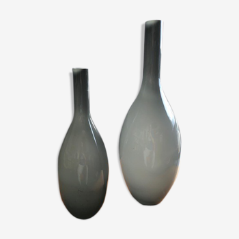 Lot 2 vases Leonardo grey beauty 65cm et 50cm