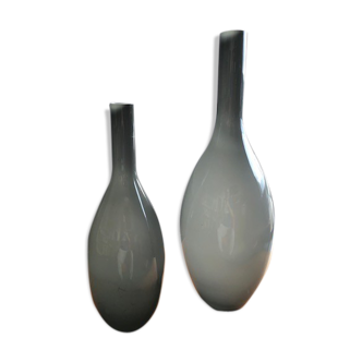 Lot 2 vase LEONARDO Grey Beauty 65cm and 50cm