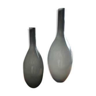 Lot 2 vases Leonardo grey beauty 65cm et 50cm