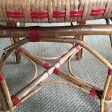 Rattan side table