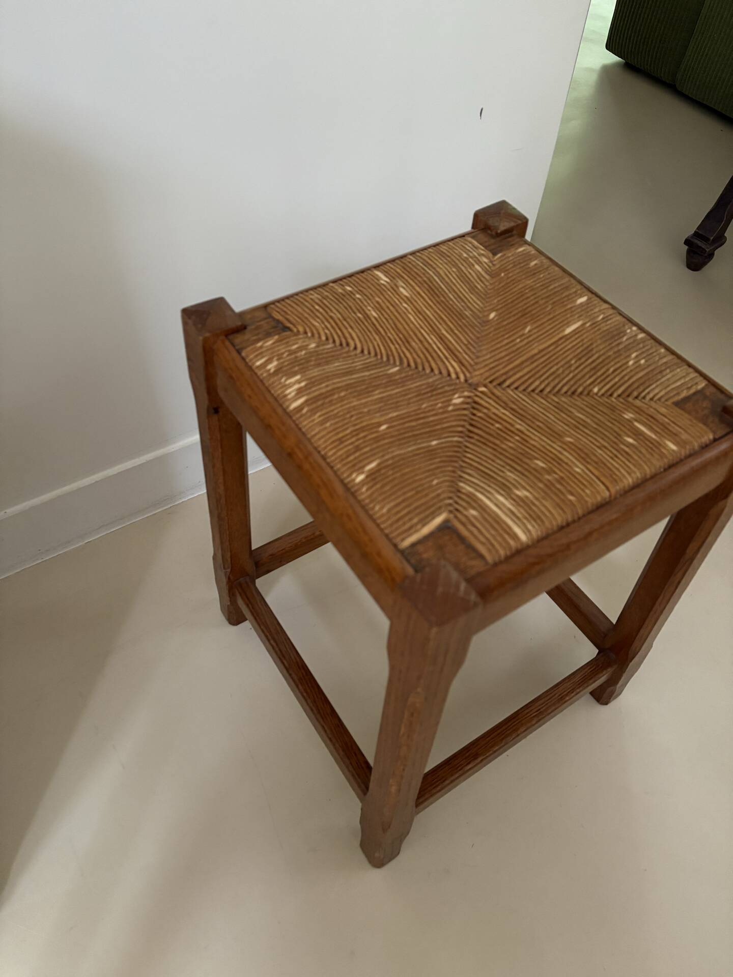Solid oak stool