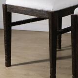 Set of 4 modernist chairs in oak and bouclé fabric, 1940