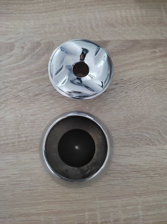 Vintage ashtray "French Café/Bar" in solid copper, 40s in its original box.