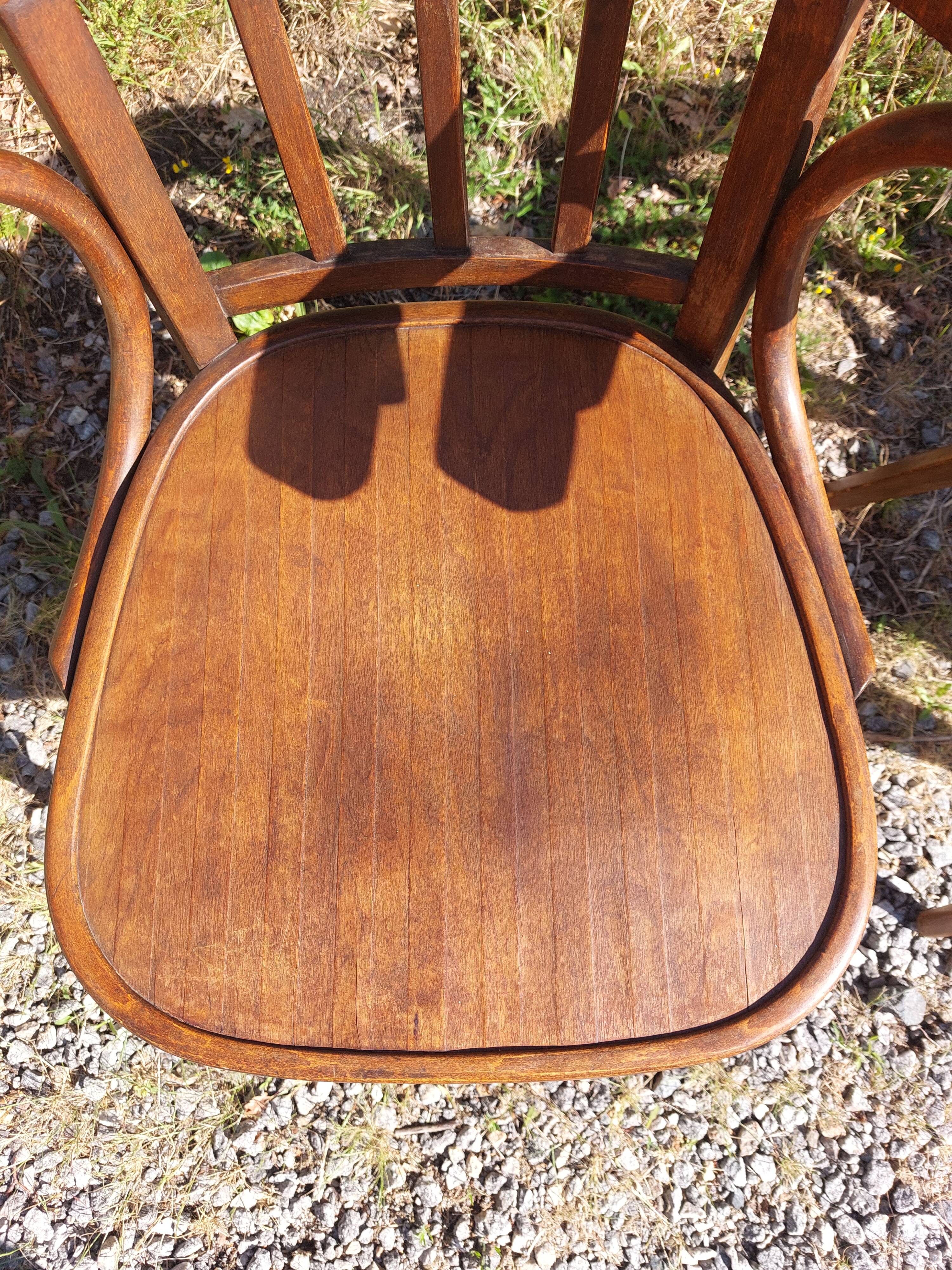 4 fauteuils Baumann en bois courbé