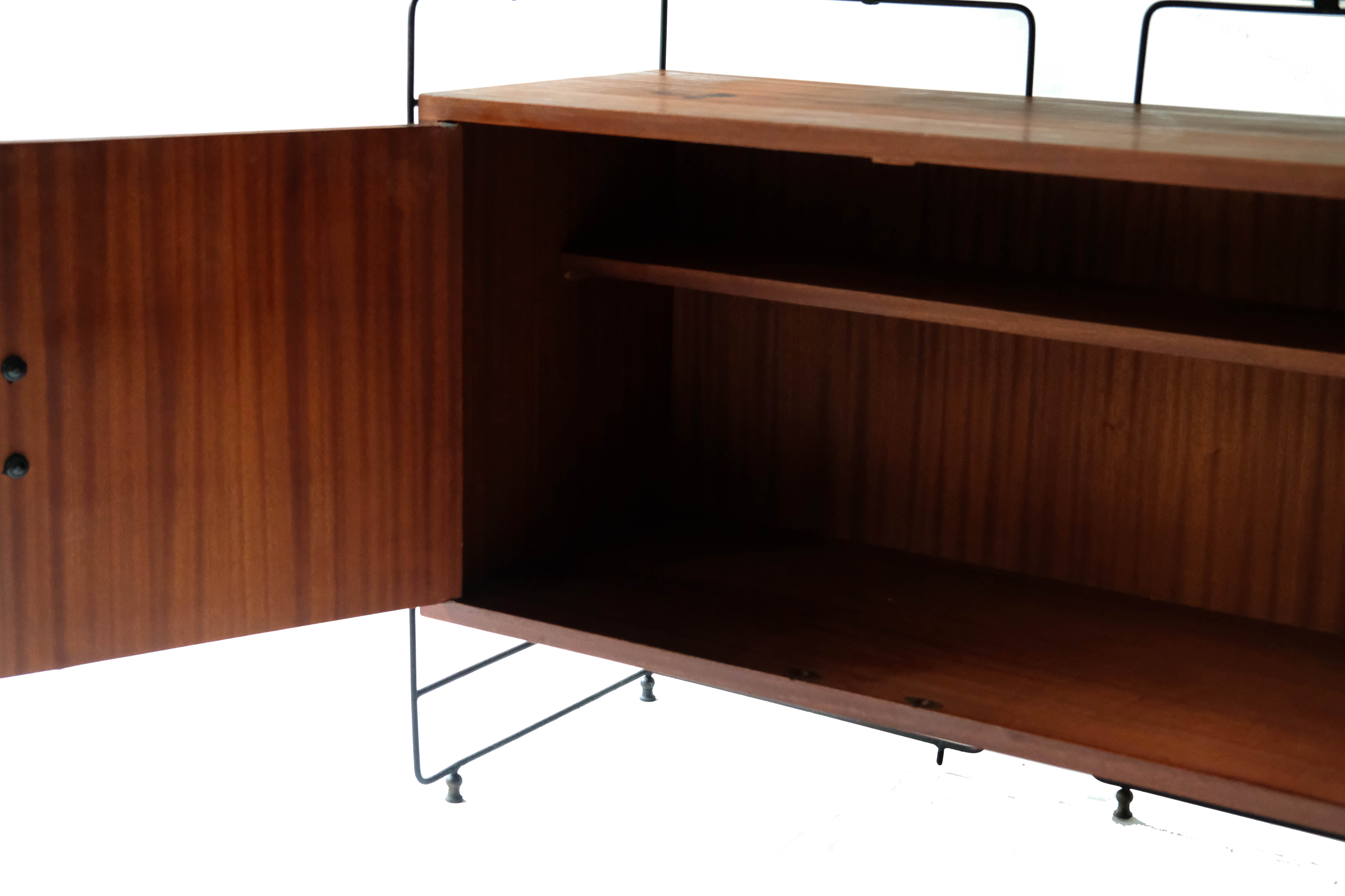 Danish free standing string shelfs, Denmark, 1960's