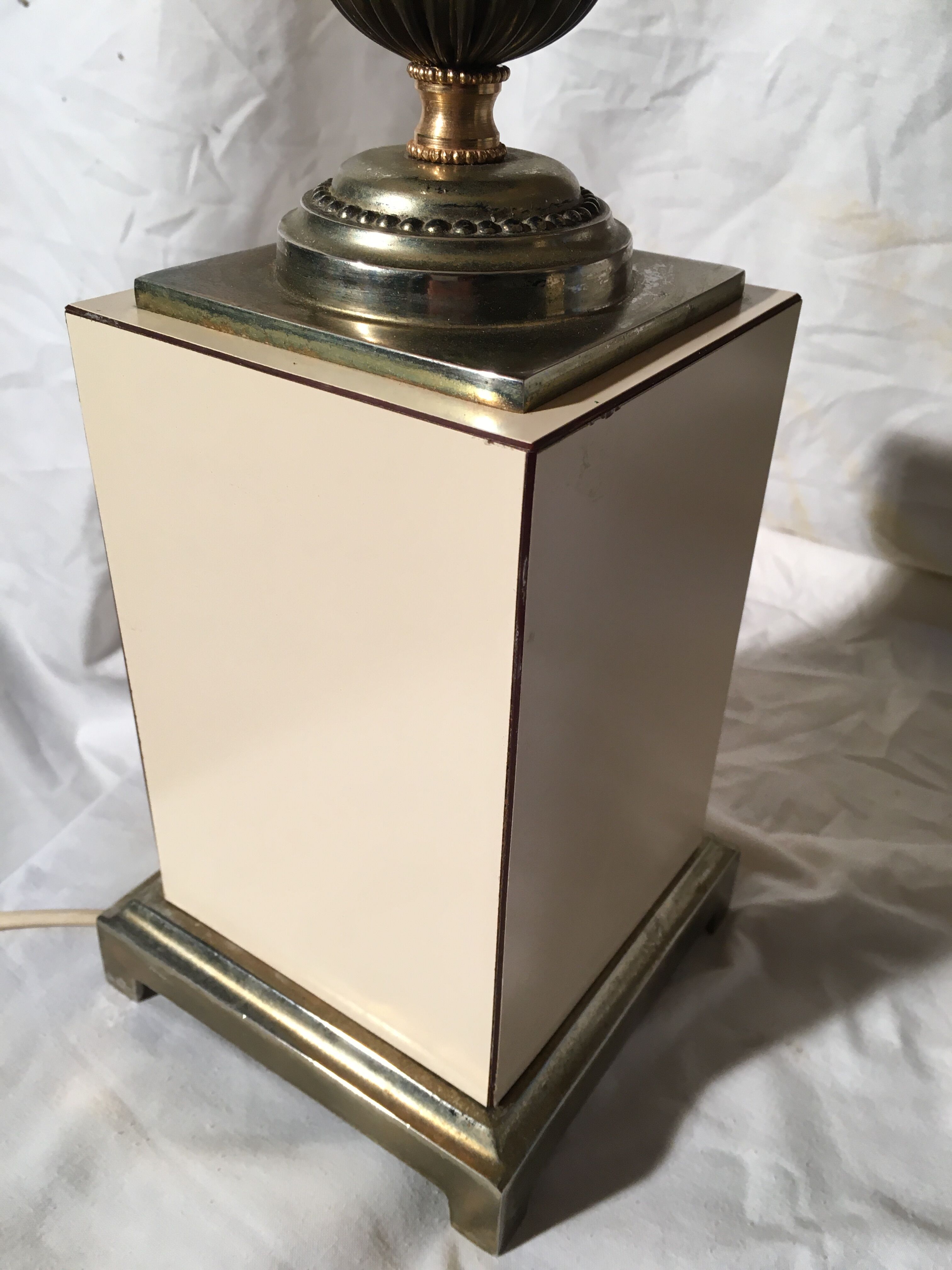 Pair of Hollywood Regency style egg lamps