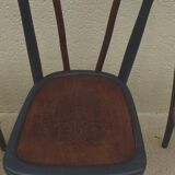 4 old Luterma bistro chairs with patterned seats – Completely refurbished