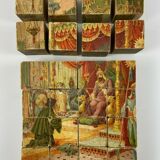 Old wooden box cube puzzle orientalist aladdin game 1900