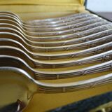 12 dessert spoons Apollo silver metal 1920 in case