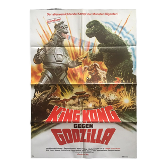 King Kong Gegen Godzilla - Affiche originale allemande - 1974