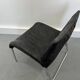 Vintage Mid-Century Scandinavian Modern Black Patchwork Leather Lounge Chair SET From IKEA, 1980s