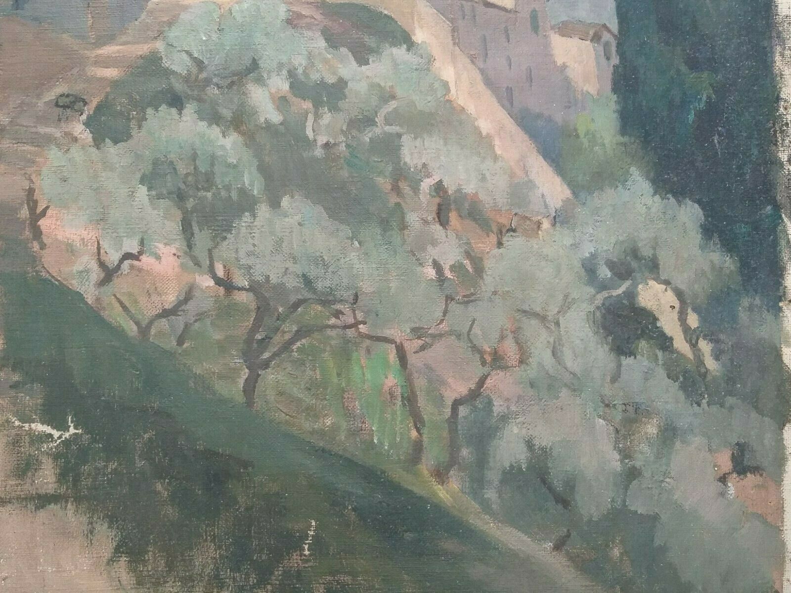 Huile sur toile par Guillot Rafaillac paysage du sud 1930