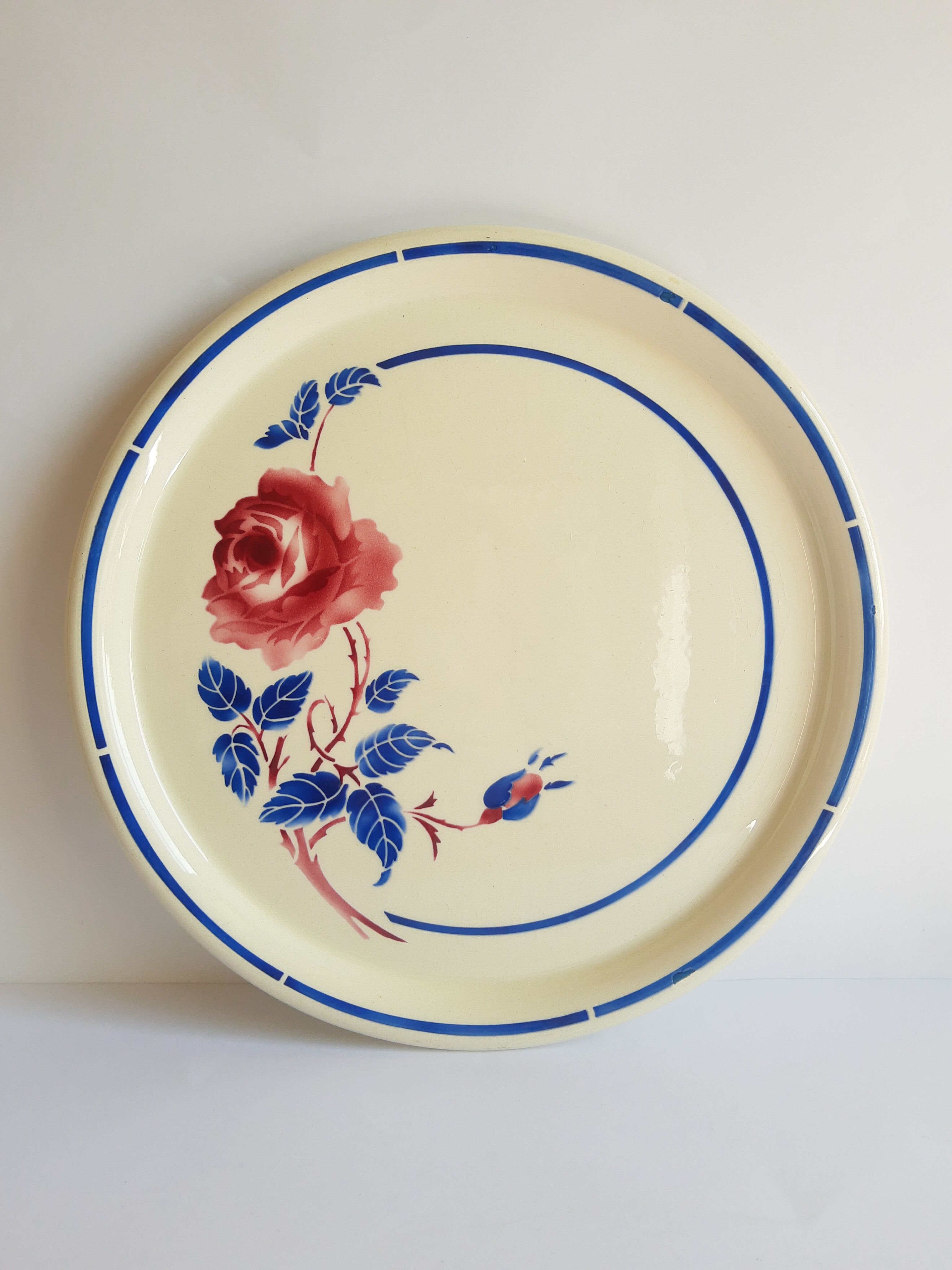 Vintage Chantal K&G Luneville model pie serving dish France