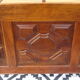Wooden bed, geometric patterns, 140/190 cm