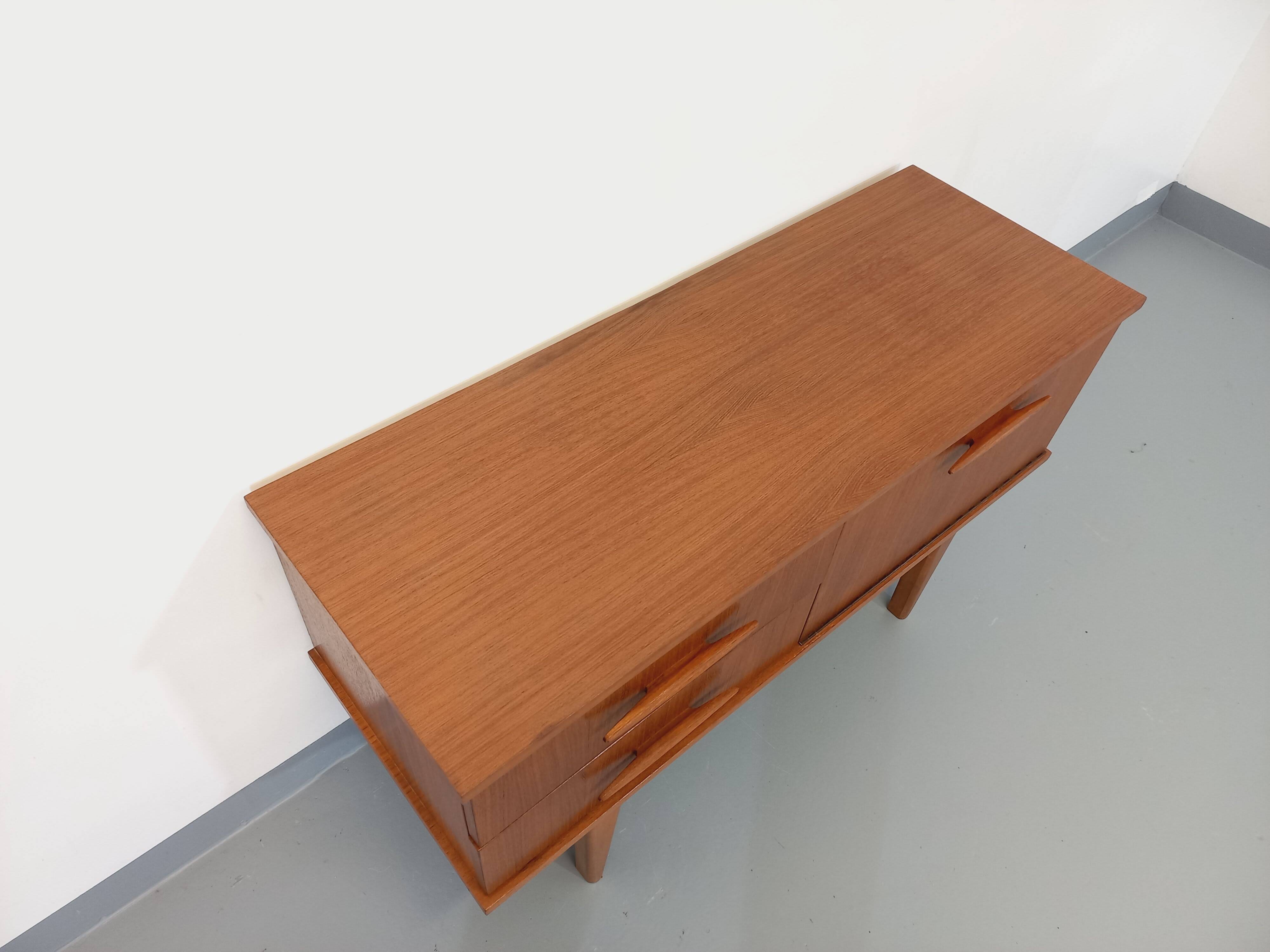 Small vintage Scandinavian teak sideboard from the 60s