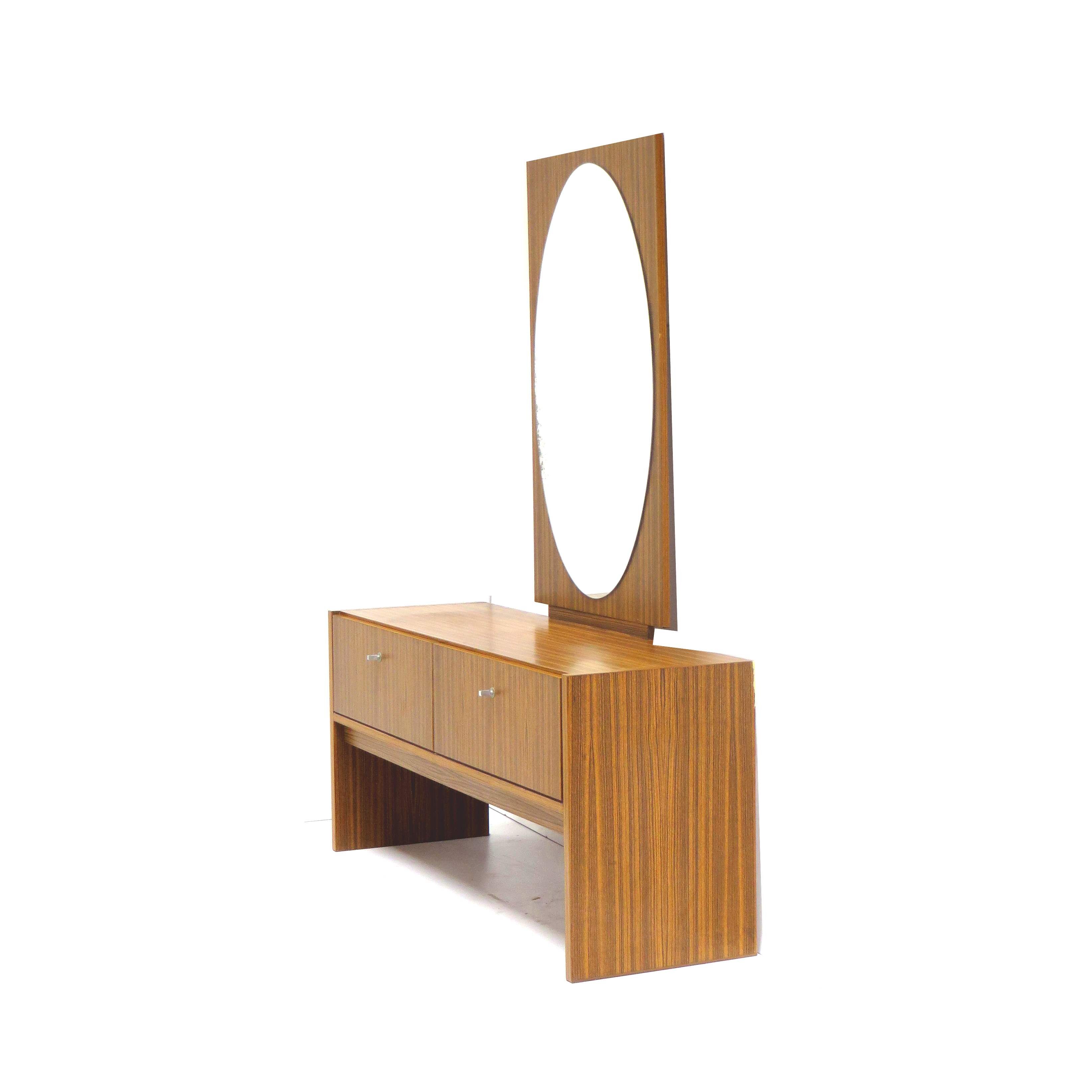 Vintage dressing table with mirror and two valves made in the 70s