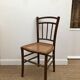 6 chaises bistro avec assise en cannage