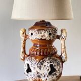 Lamp ceramic fat lava double lighting 70s