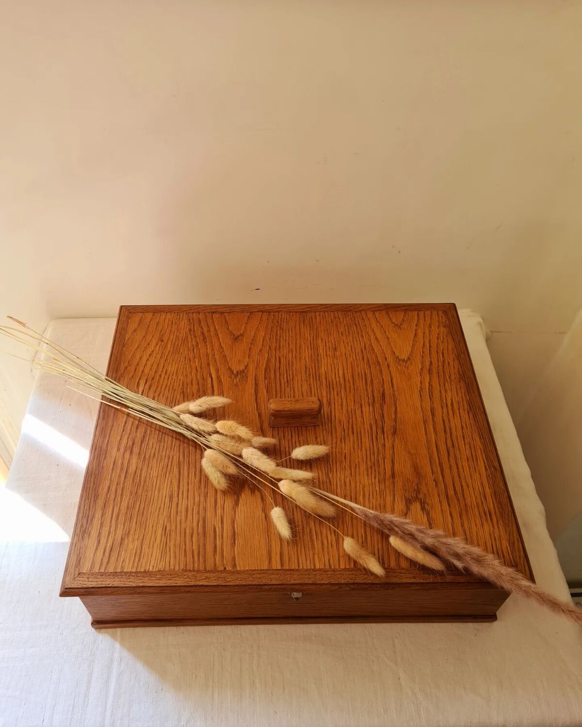 Old oak sewing box