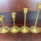 4 Scandinavian brass candlesticks from the 1960s