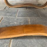 Midcentury modern curvy wavy lounge chair by Jan Bocan, Czech 1970s