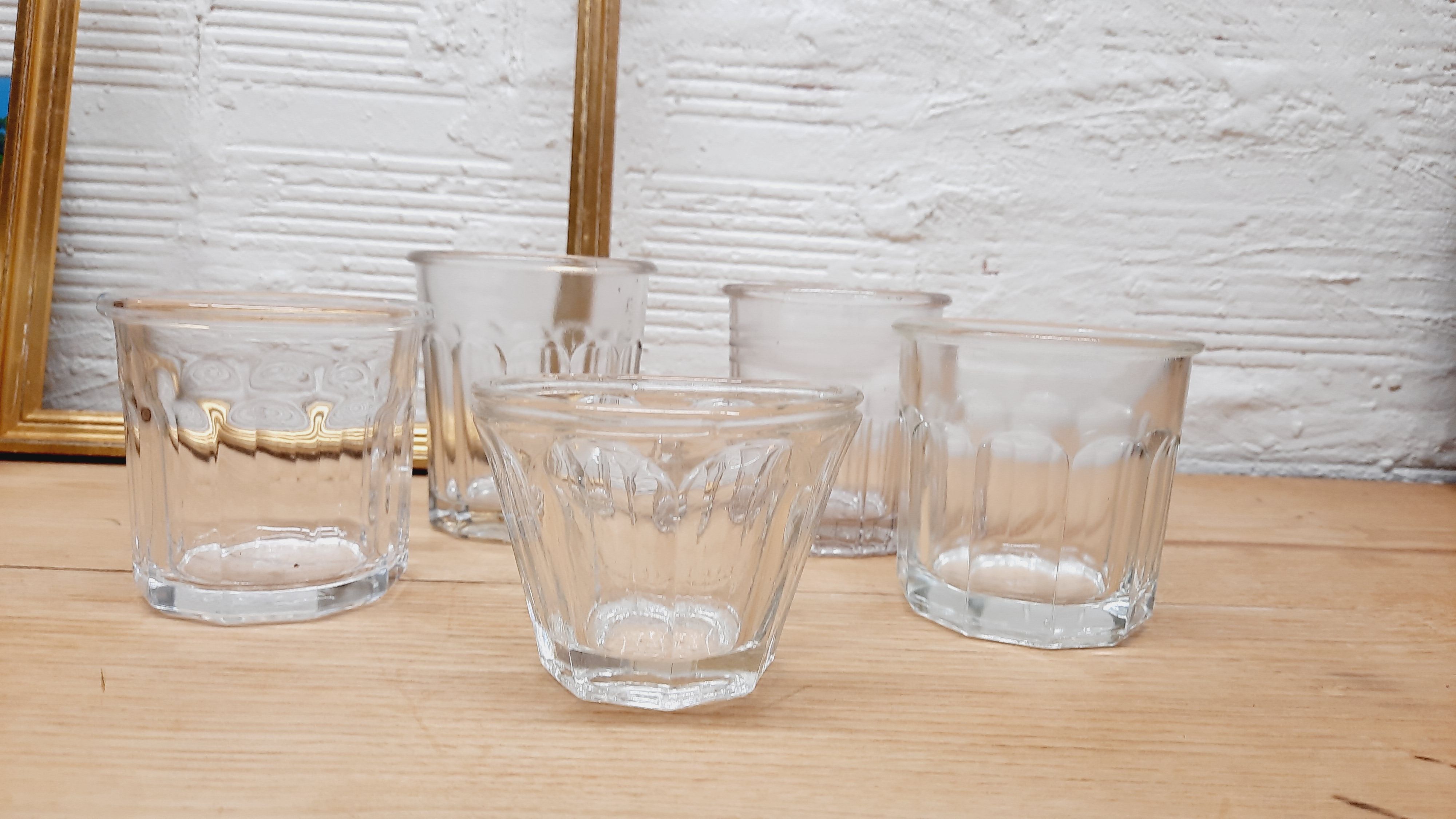 Lot 5 antique jam jars