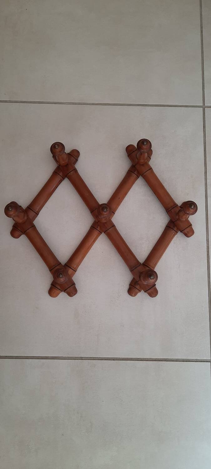 Bamboo style wooden coat racks